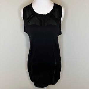 Athleta Black Mesh Tank Top